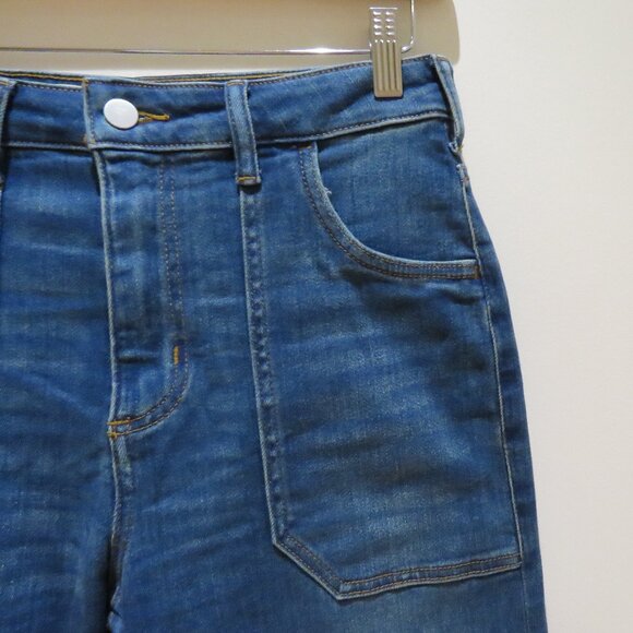 ANTHROPOLOGIE PILCRO Wide Leg Denim Flare Jeans Boho Preppy Casual Comfort 28 - Picture 5 of 14